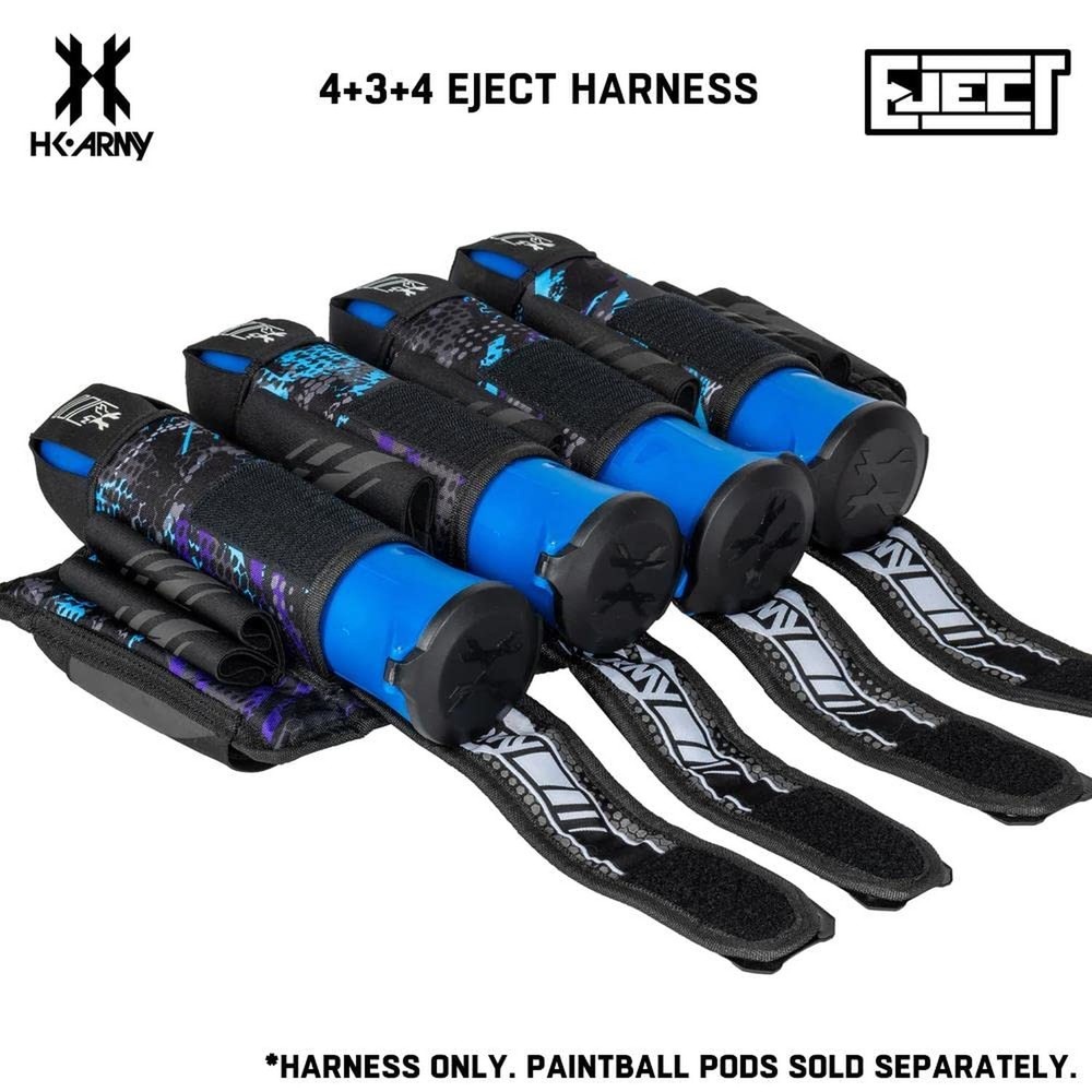 HK Army 4+3 Eject Paintball Harness Pod Pack - Poison