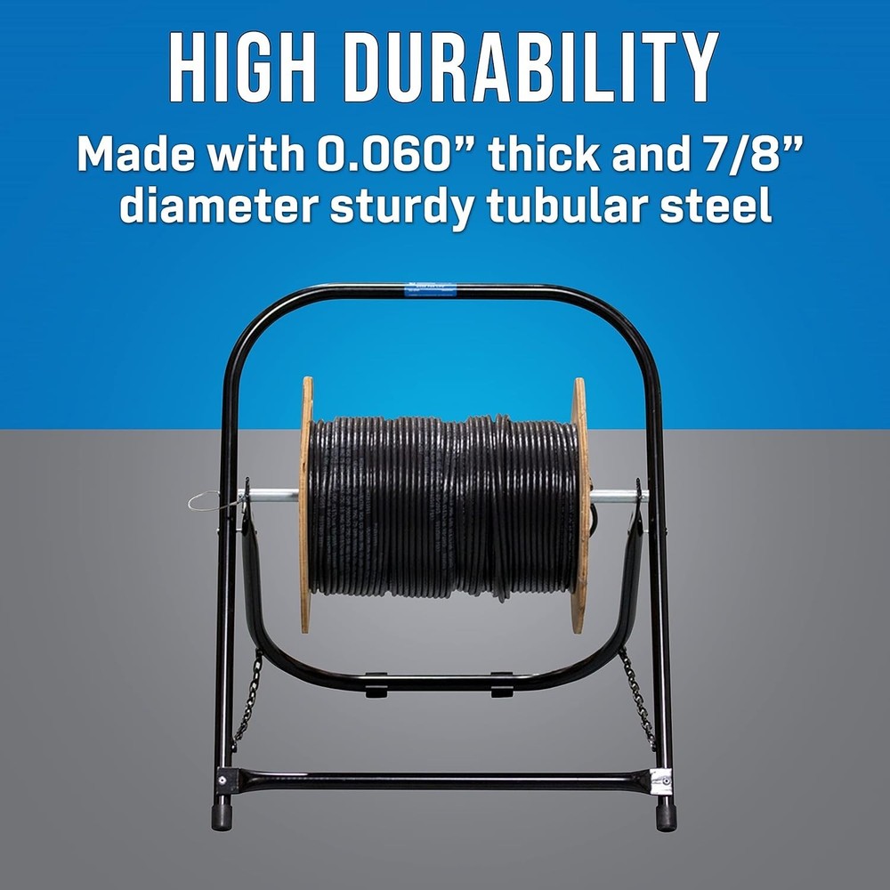 Electrical Wire Spools Holder Light Weight Cable Roll Caddy for Storage Folding