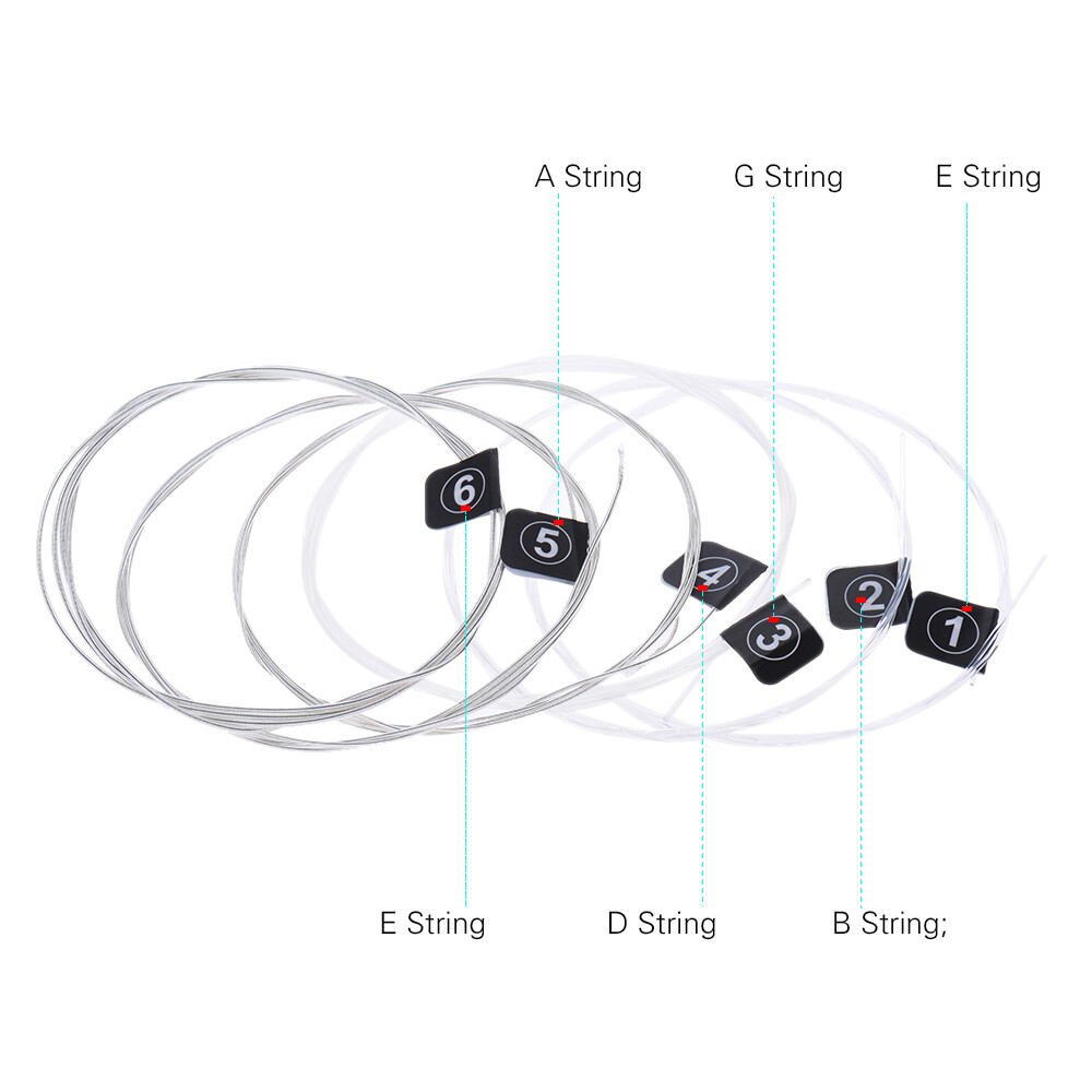 60 Pcs Strings Replacement Nylon String for Classical Guitar Music Tool E0D2
