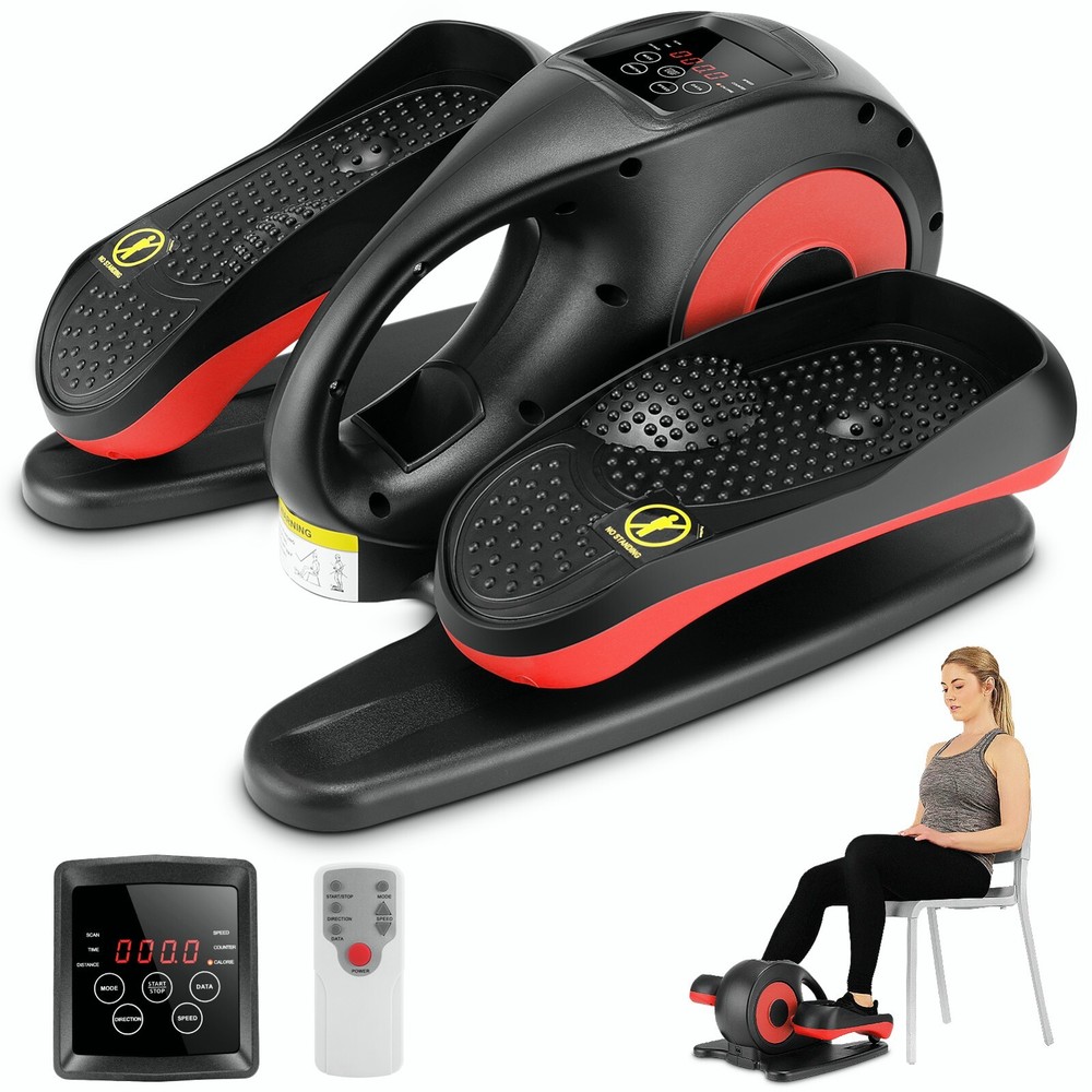 Under Desk Elliptical Machine Mini Elliptical Trainer w/Remote Control & LCD NEW
