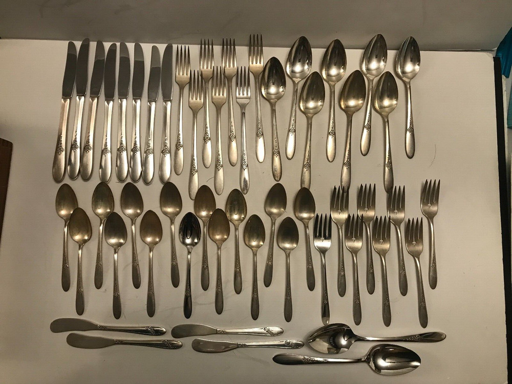 LOT, 52 PIECES, ONEIDA Tudor Plate "Fantasy" Pattern