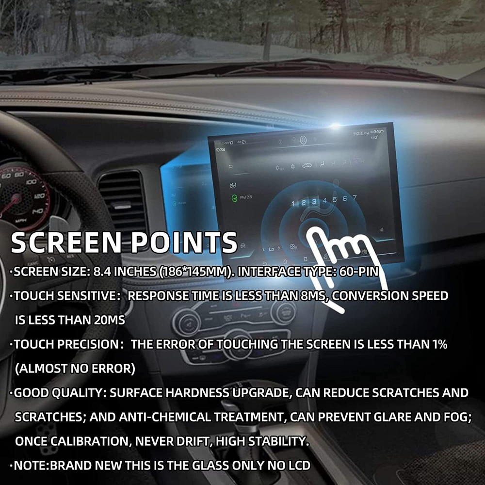 Replacement 8.4" Uconnect 2018 4C UAQ LCD Display Touch Screen Radio Navigation