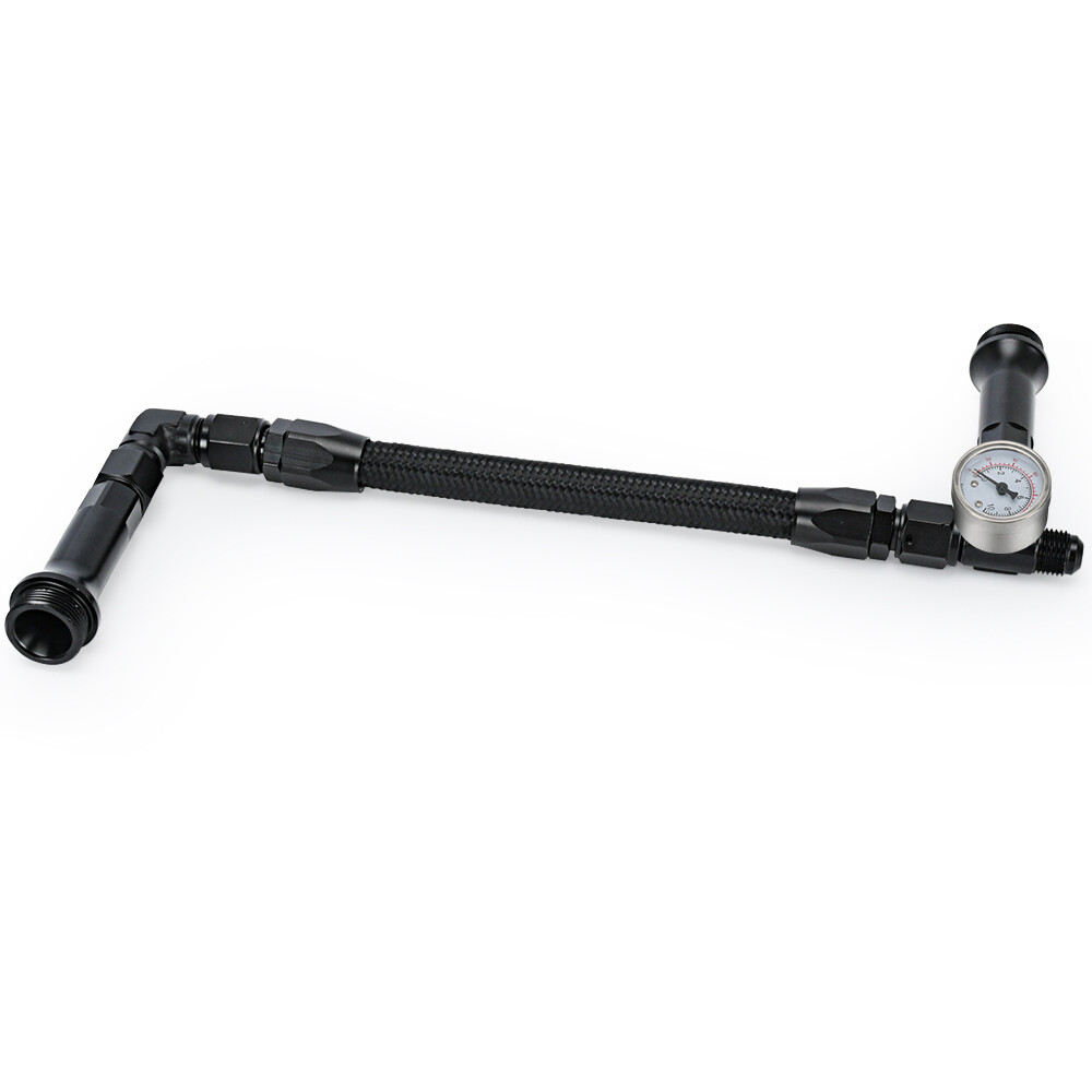 AN6 Braided Dual Feed Carb Fuel Line Double Pump for 4150 Holley Carburetor