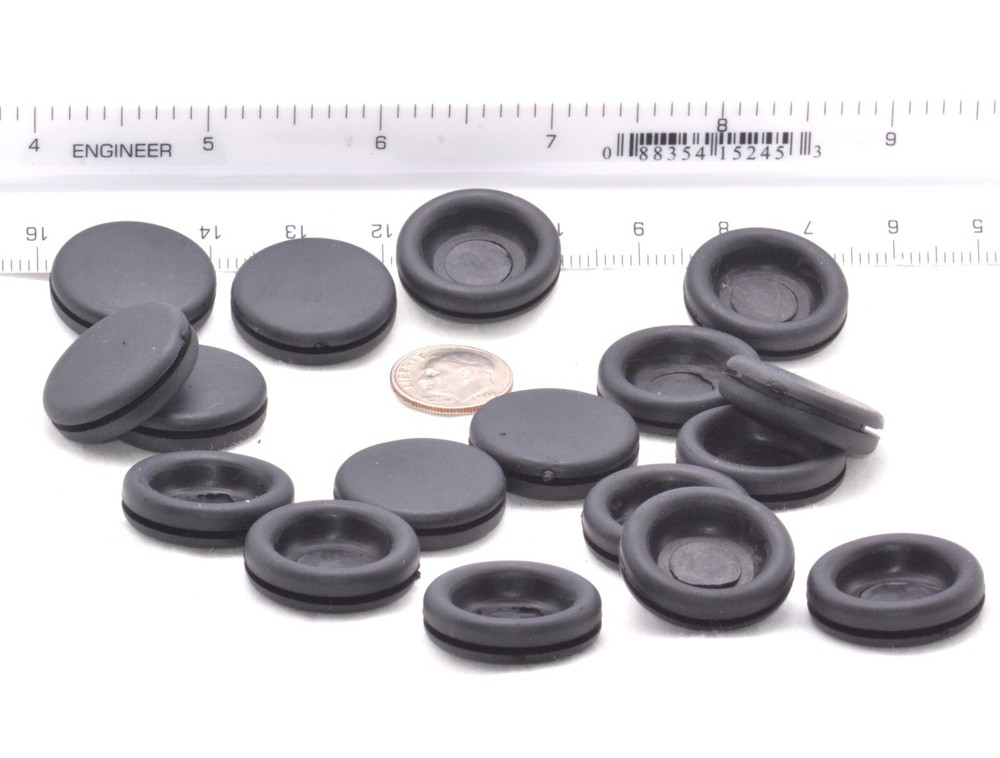 3/4" Rubber Panel Plug Knockout Solid Grommet Fits 1/16" Panels Electrical MRO