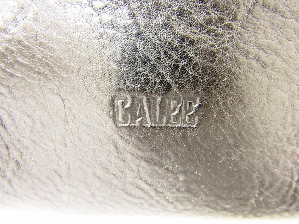 Calee Studded Leather Clutch Bag Y2307