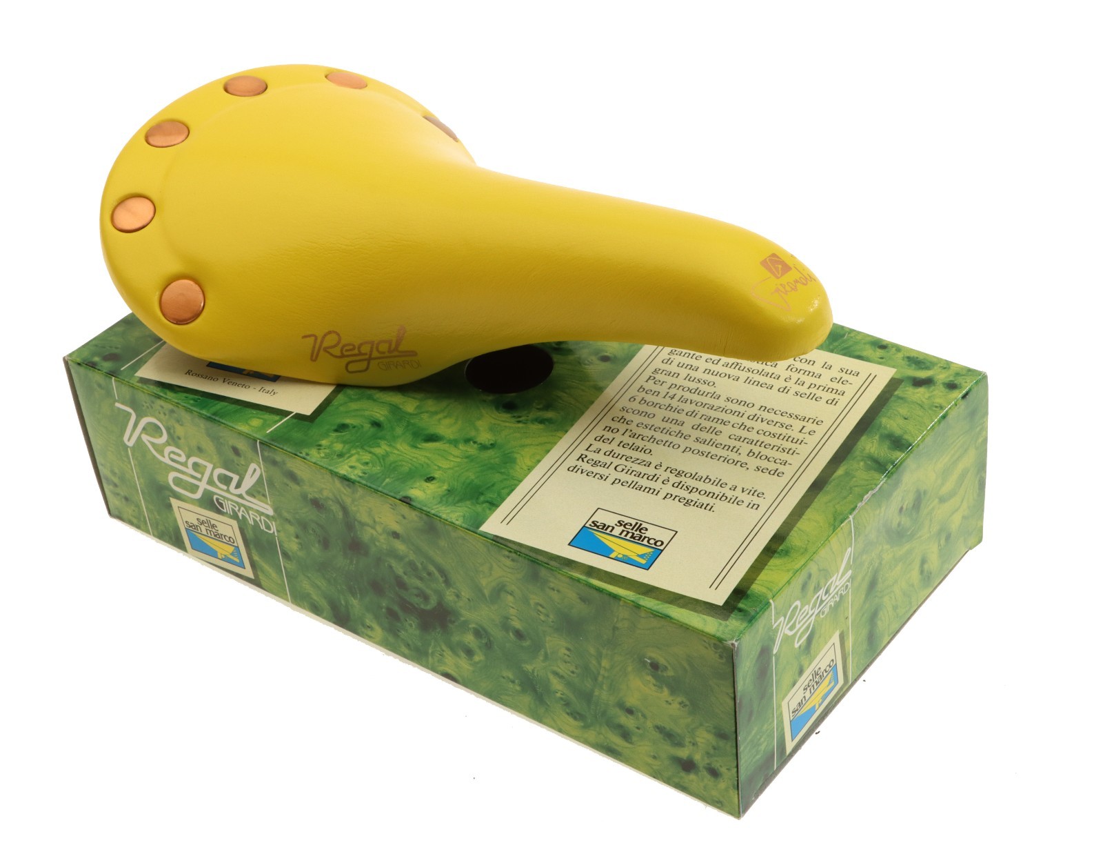 Selle San Marco Regal Girardi Yellow Leather Saddle Copper NEW Box NOS