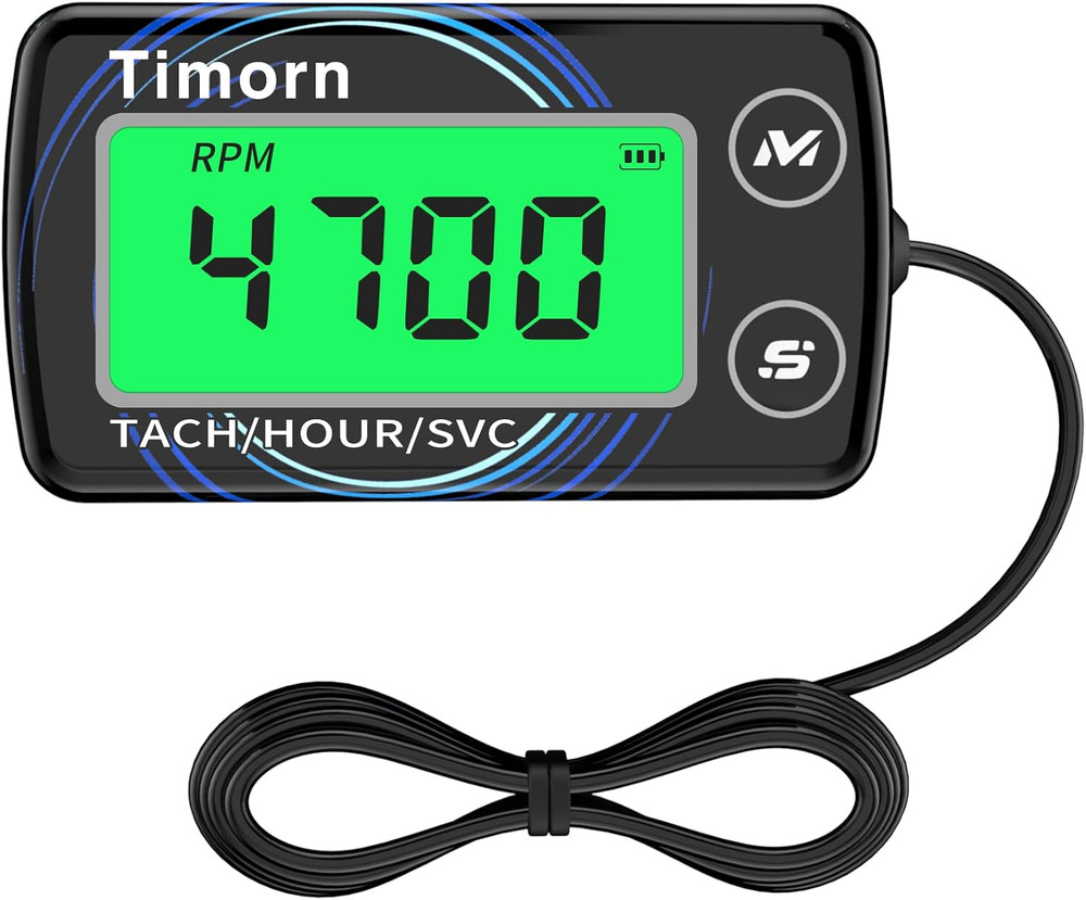 Small Engine Tachometer Hour Meter: Timorn Digital Inductive Waterproof Tiny Tac