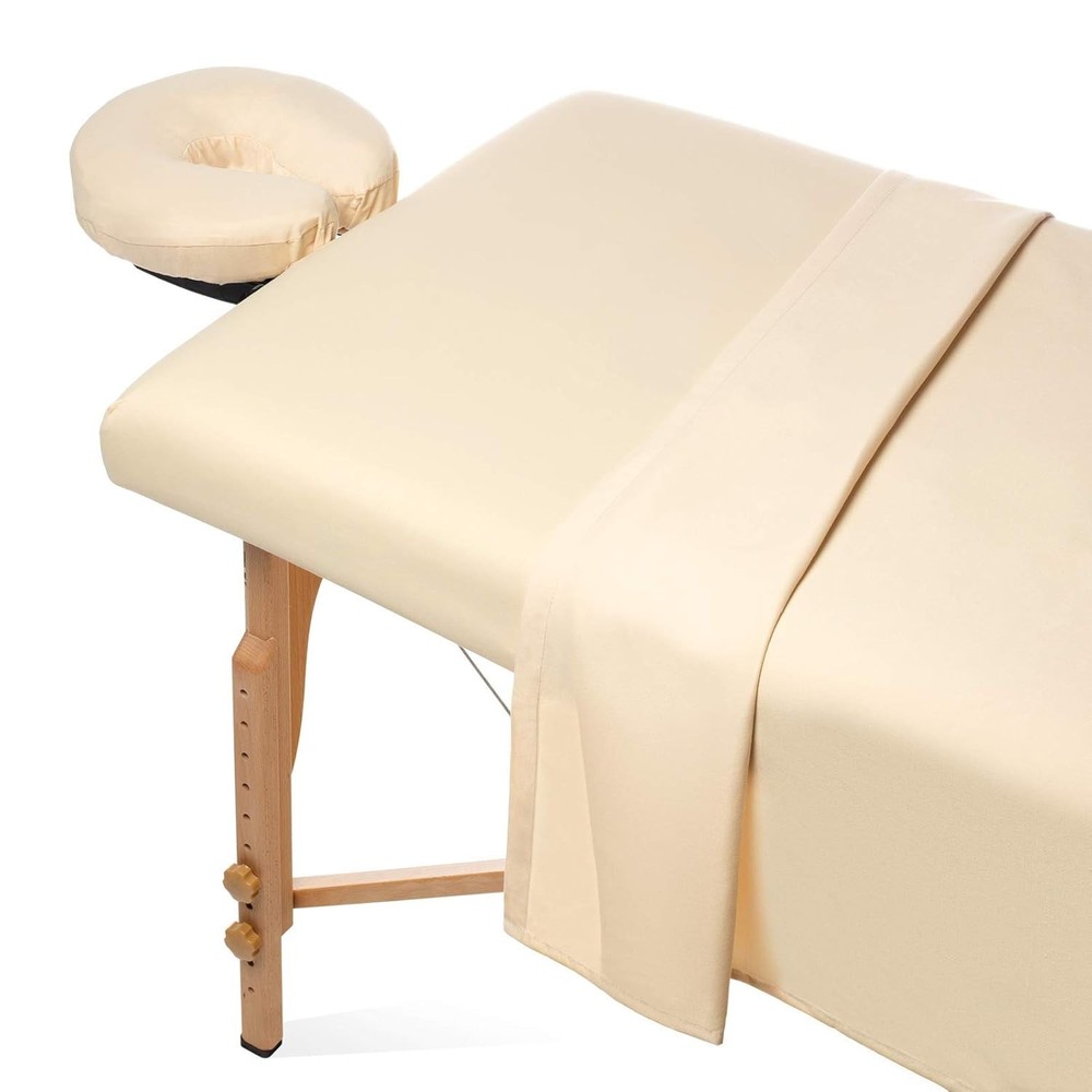3-Piece Microfiber Massage Table Sheet Set - Comfort in Natural