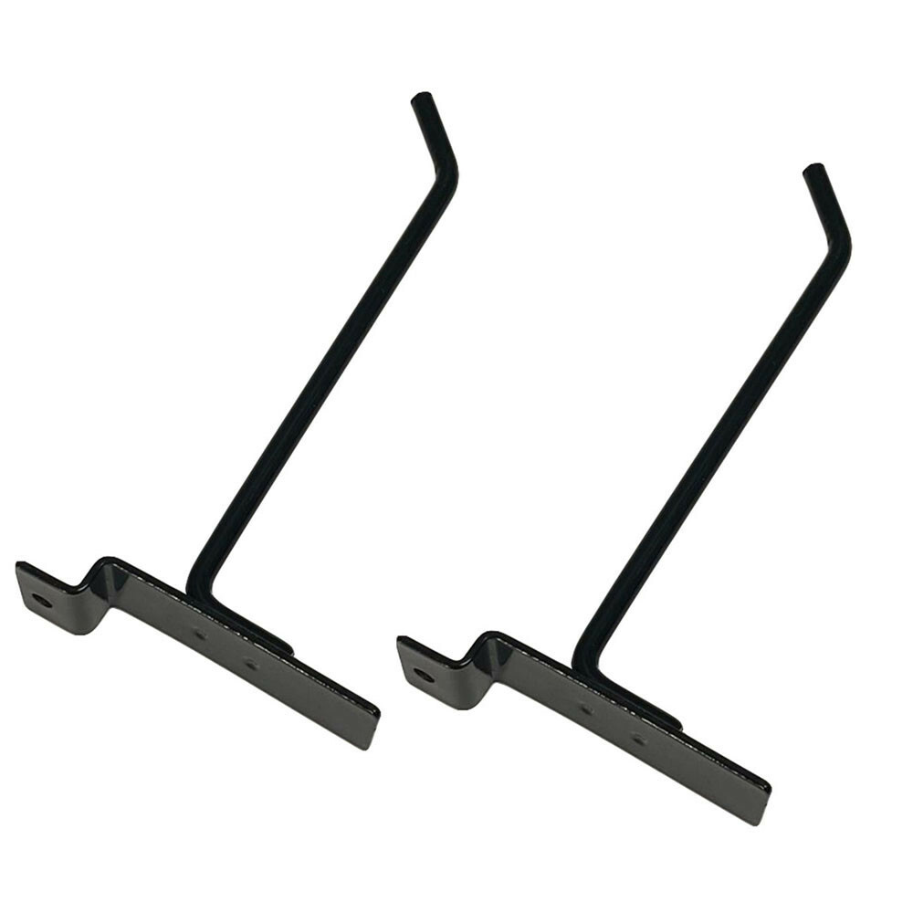 6" Slatwall Hook Panel Display Hooks, 1/4" Thickness Metal, Black - PACK 24