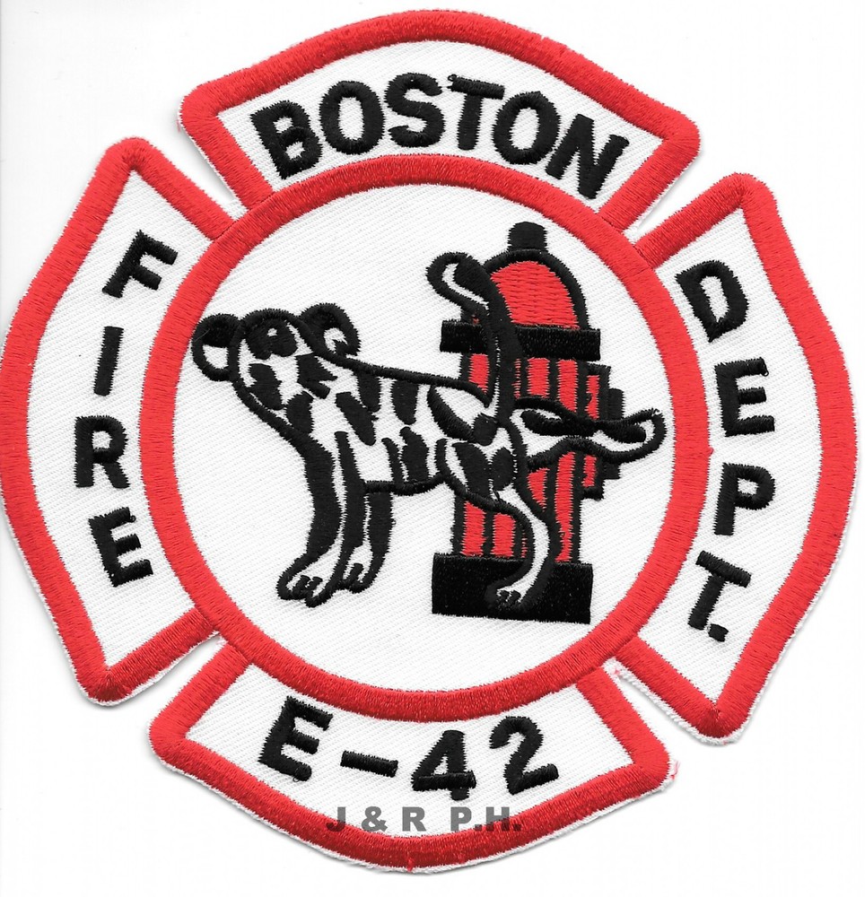 Boston  Engine-42  "Dalmatian", MA  (5" x 5" size) fire patch