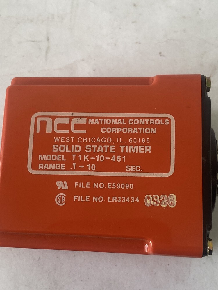 NCC T1K-10-461 Solid State Timer 0.1-10 Seconds