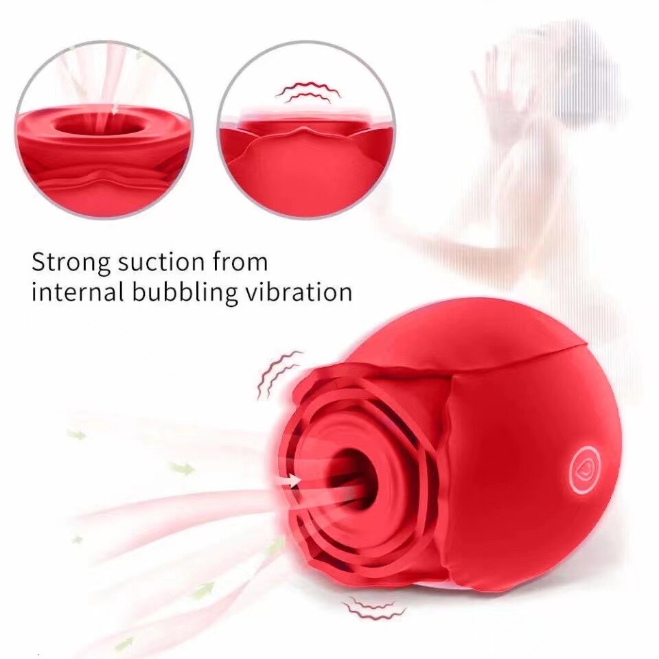 10-speed Rose Vibrator G-spot Dildo Clitoral Sucking For Women Sex Toys