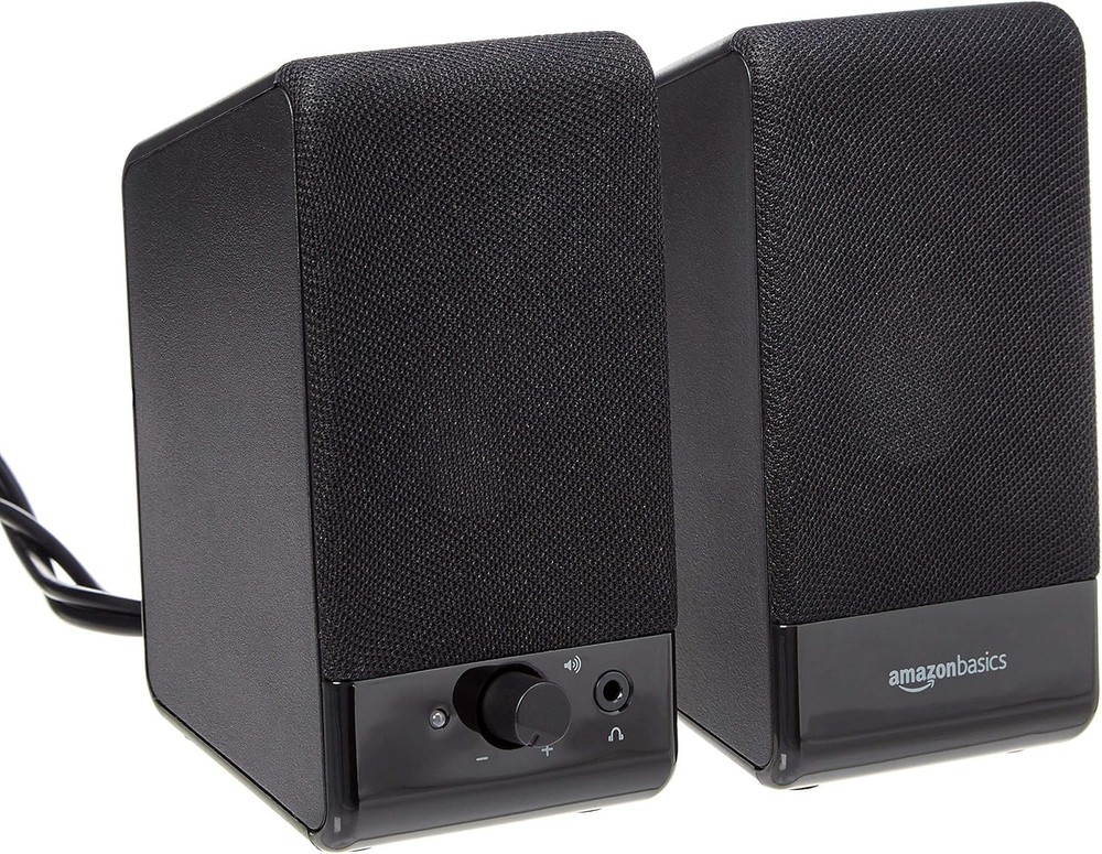 USB-Powered Computer Speakers W/ Volume Control Desktop/Laptop PC Compact Size
