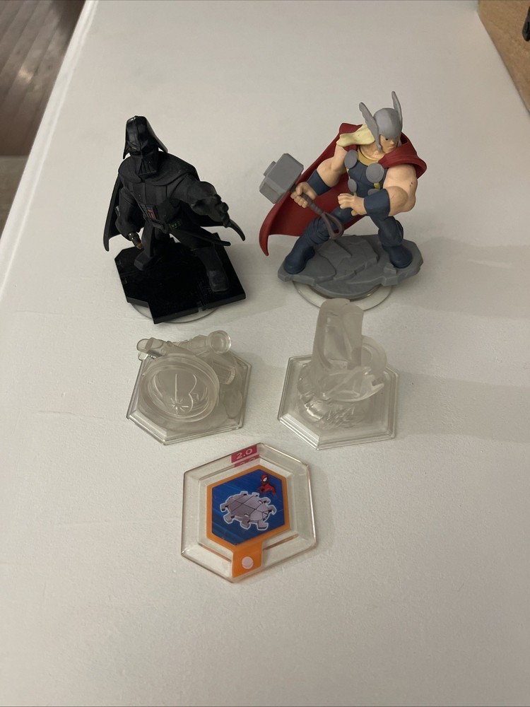 Disney Infinity Marvel Avengers Thor & Darth VaderFigures w/ Power Discs