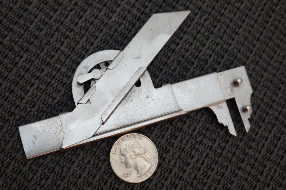 RARE ! WEIT-GOETHE PAT'D .1905 Combination Tool Protractor, Bevel, Caliper