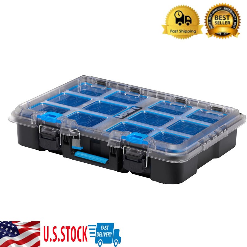 Stack System Tool Box with Removable Organizer Bins Fits Modular Storage System