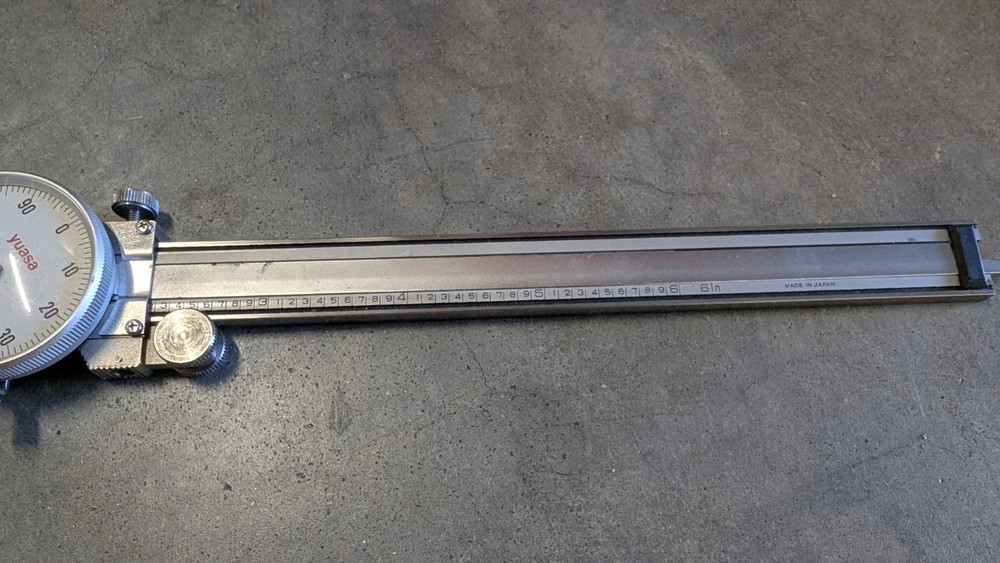 BROKEN Yuasa 6" dial calipers .001" precision