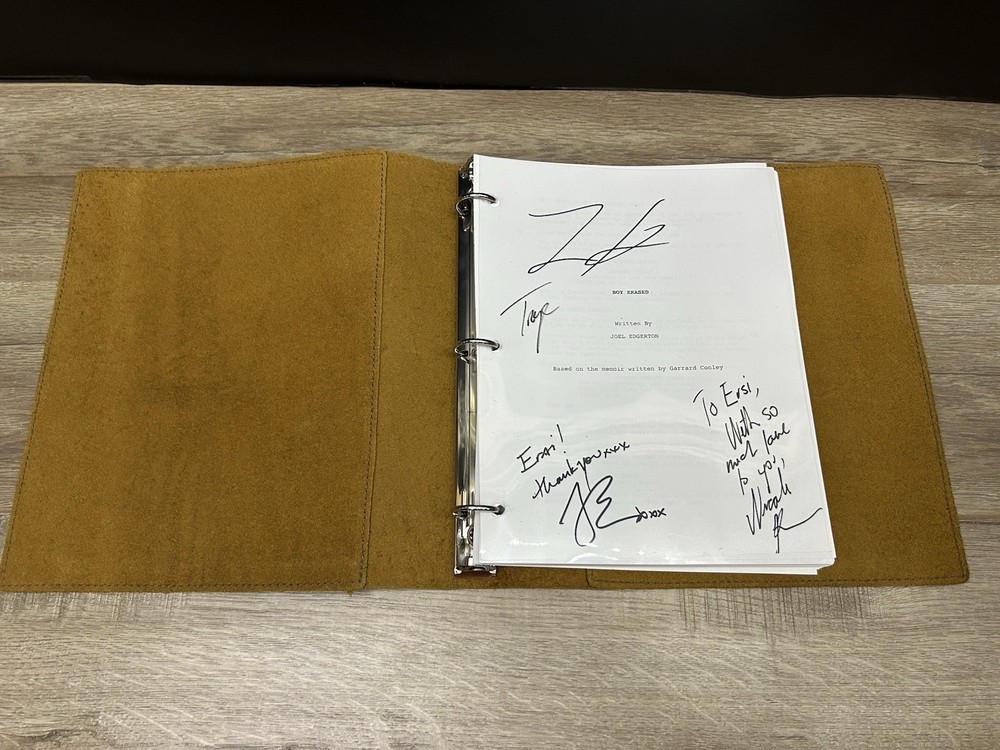 SIGNED AUTOGRAPHED Boy Erased Leather Bound Movie Script Screenplay