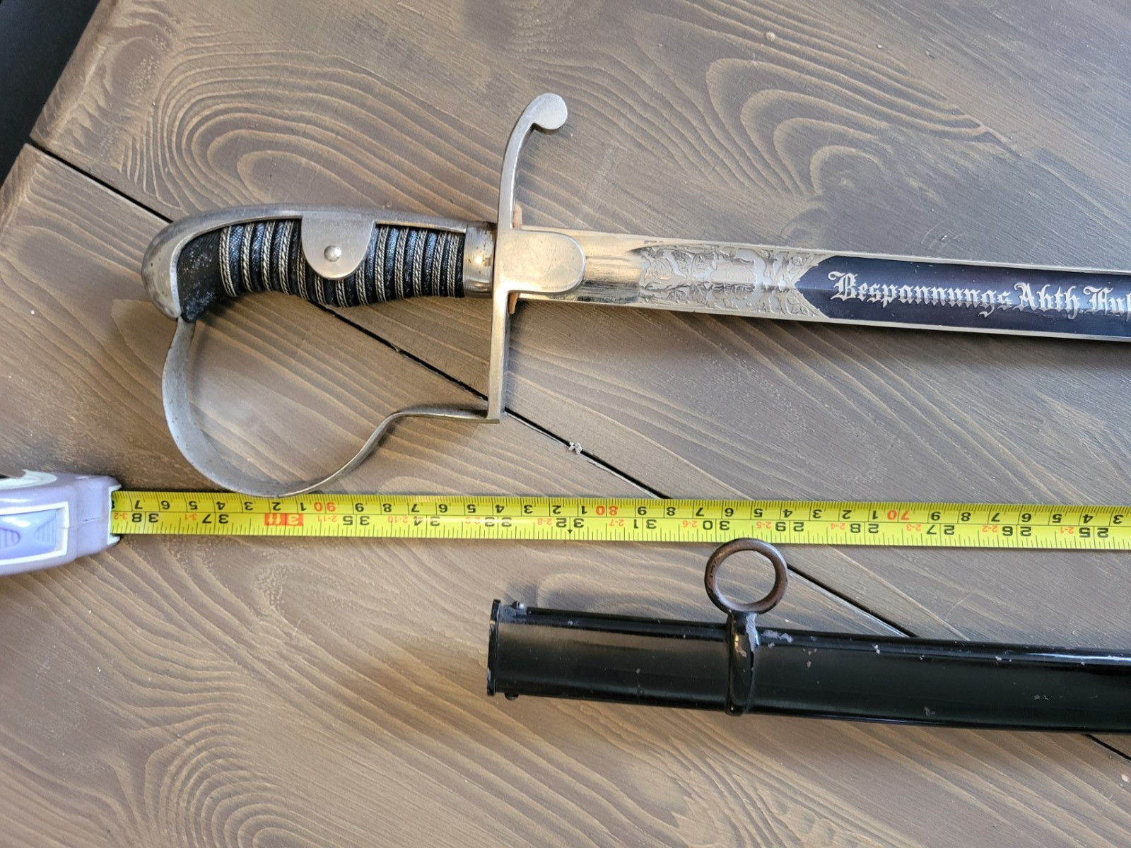 BEAUTIFUL! WWI German Presentation Artillery Officer's Sword w/Rose Motif!