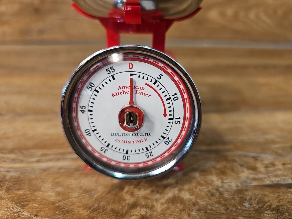 Dulton Red Countertop Kitchen Timer - Vintage Style Works! Read