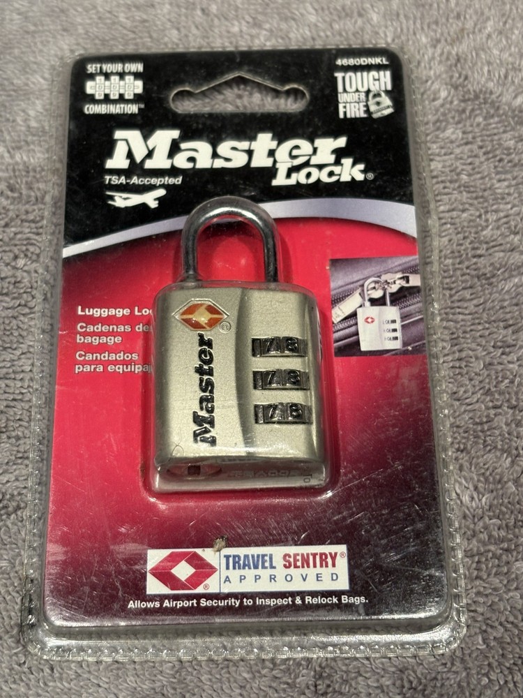 Master Lock 4680DNKL Travel Lock Number Code TSA Accepted NEW/SEALED