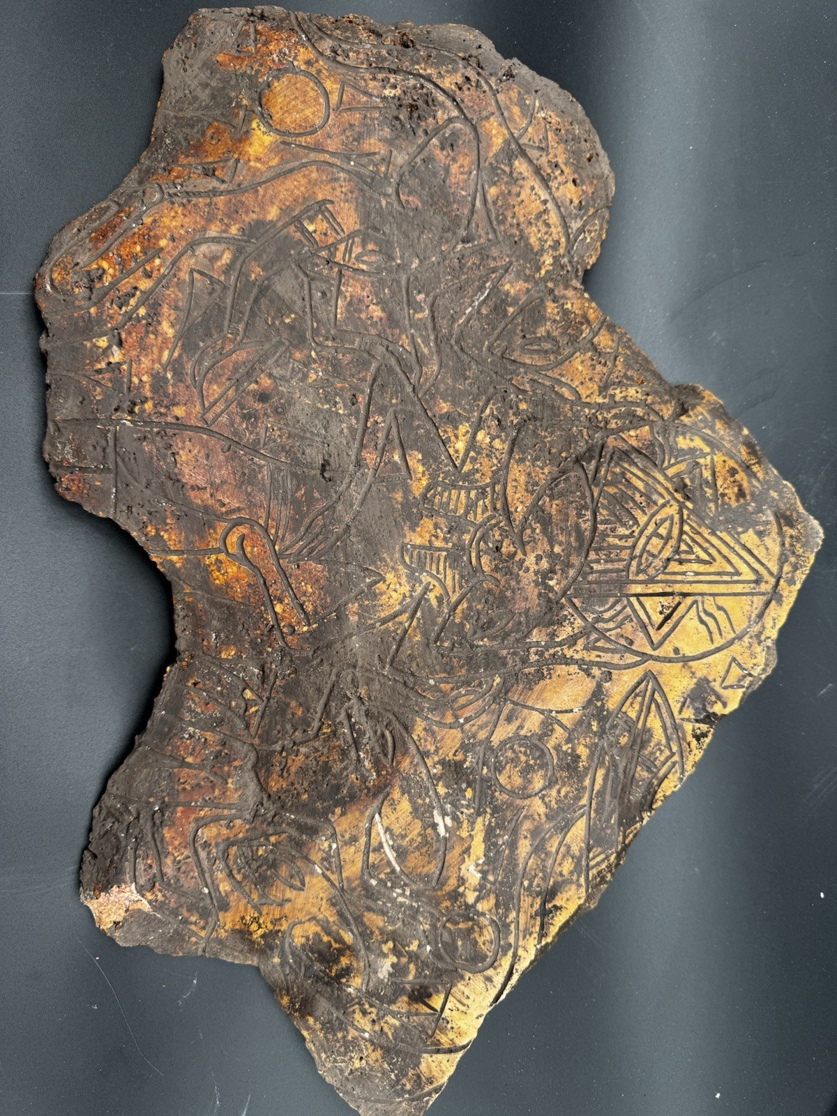 Glowing Massive 14” Masonic Tablet Tula Mexico  PreColumbian  Alien Ojuelos