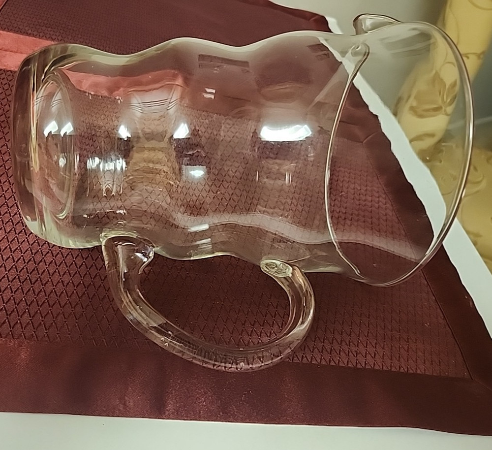 Clear Modern Art Glass Beverage Pitcher