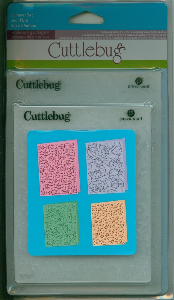 CUTTLEBUG embossing folder set SUMMER (4pcs)