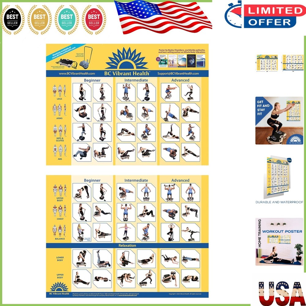Complete Vibration Plate Exercise Guide – 54 Stretching & Massage Positions