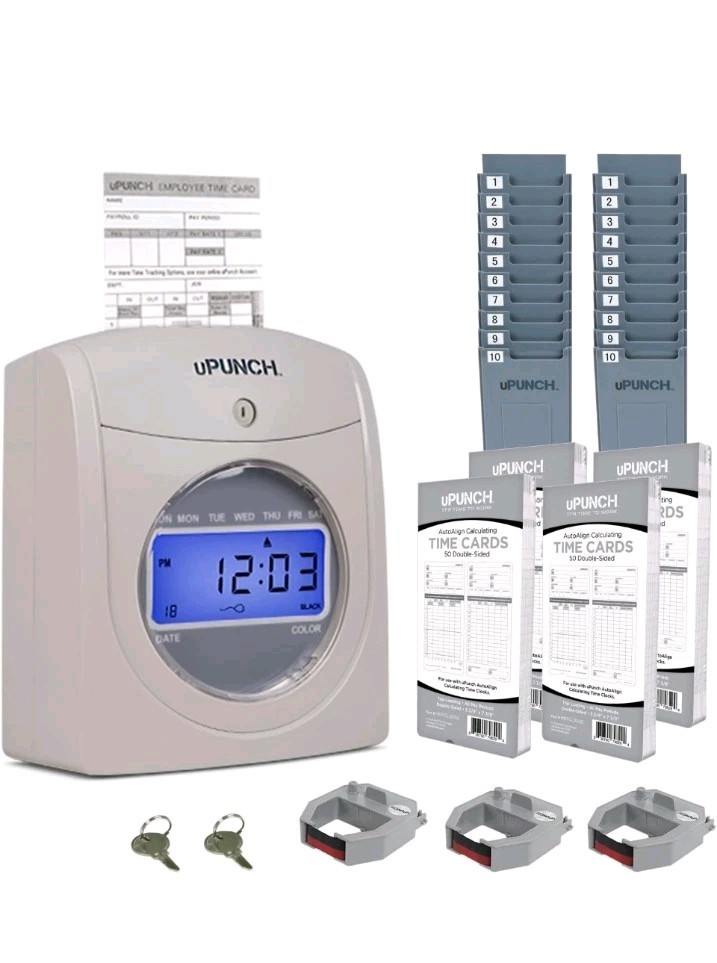 HN4500 Advanced Calculating Time Clock Bundle for Small Business: Complete Emplo
