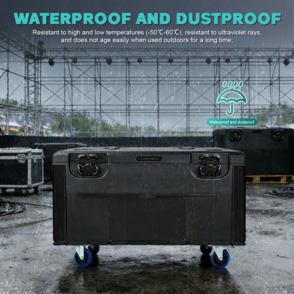 44"x22"x25" Cable Trunk Road Case with Wheels Professional Stackable Road Case