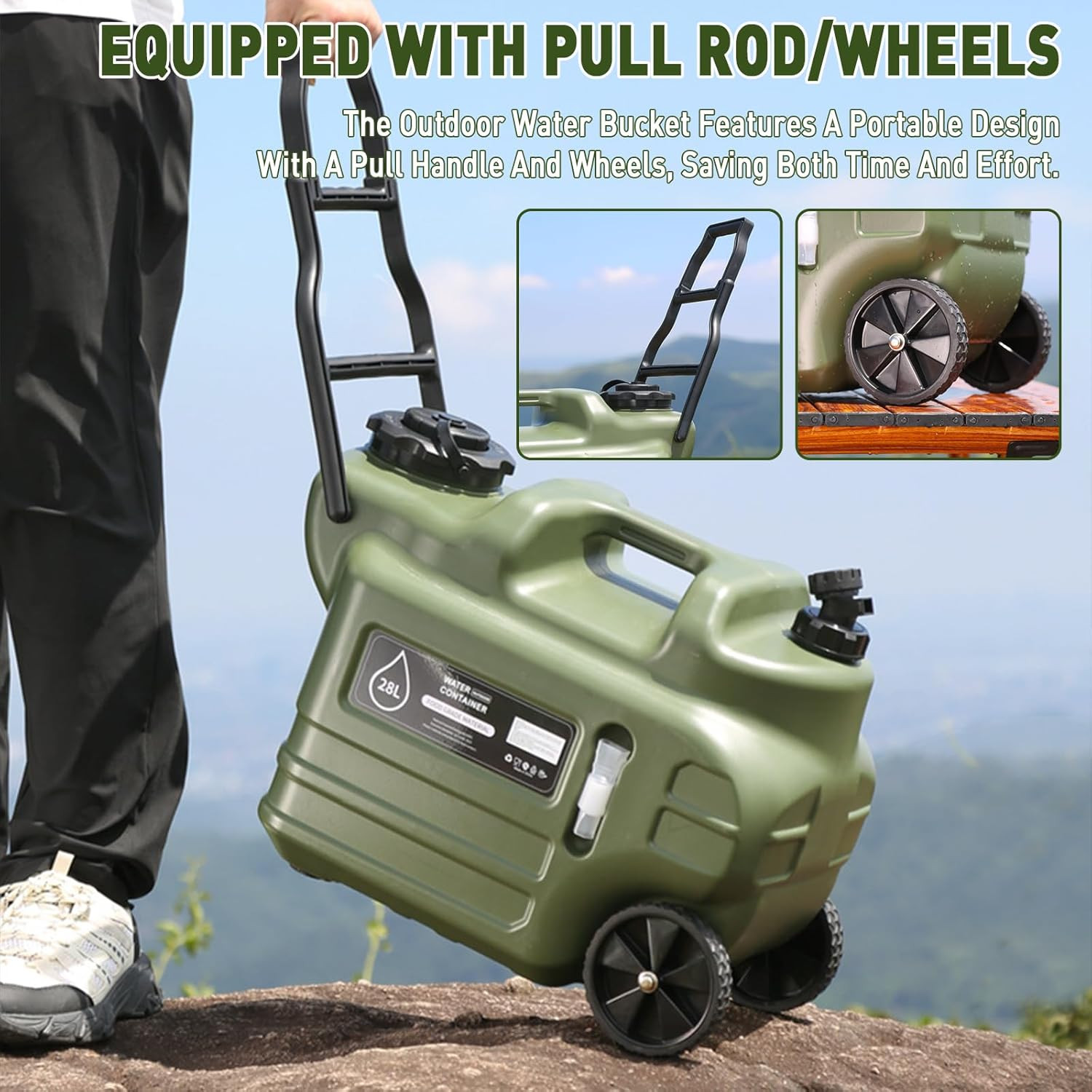 7 Gallon Water Jug,Camping Water Container, BPA Free Portable Water Dispenser US