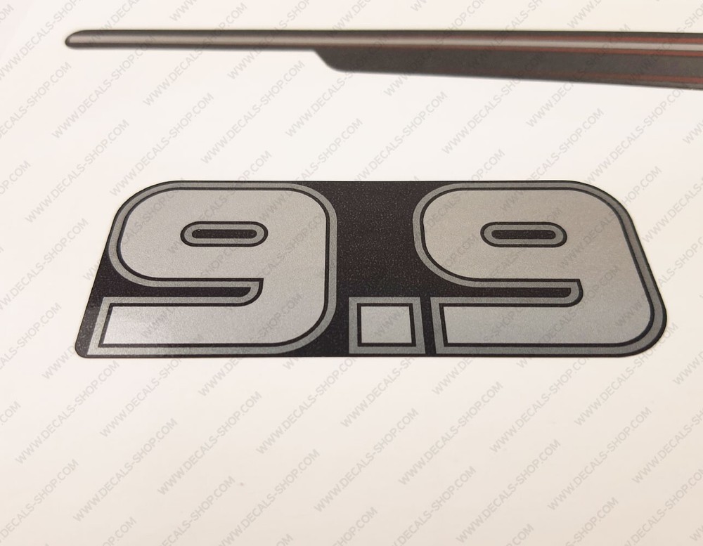Mercury 9.9 hp Four Stroke 2013-2017 RED outboard engine decals sticker