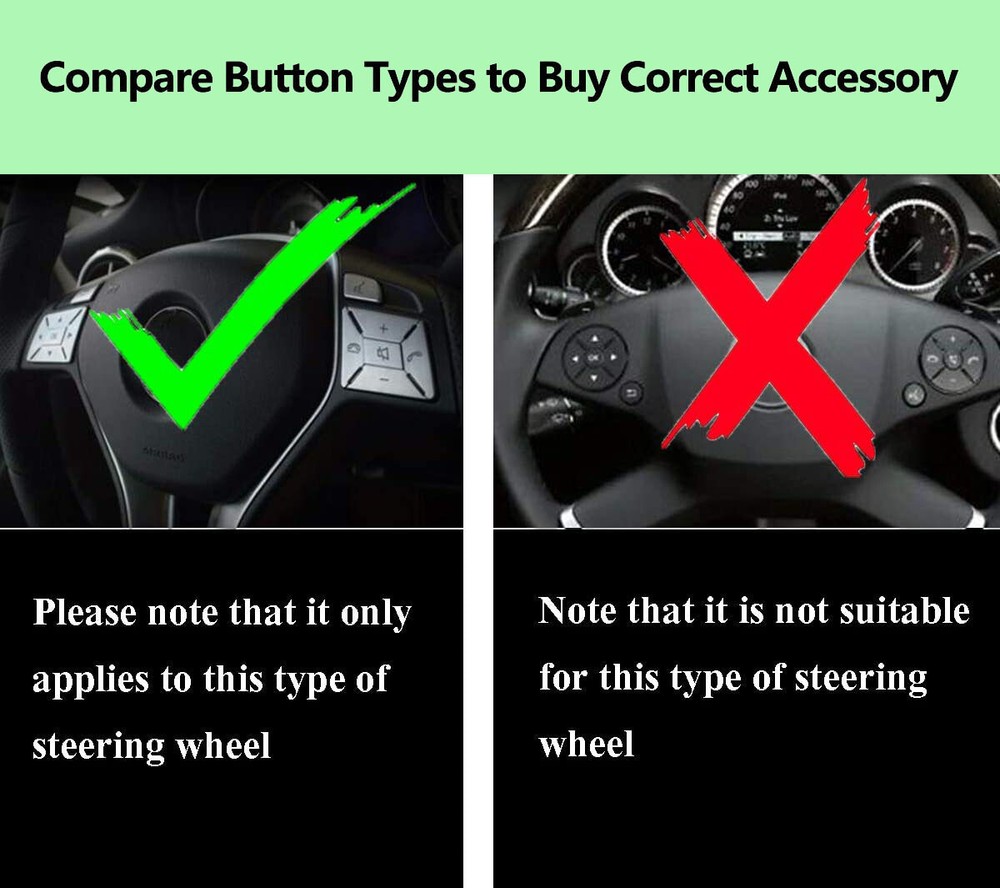 Steering Wheel Button Silver Trim For Mercedes Benz E300 E350 E400 2012-2017