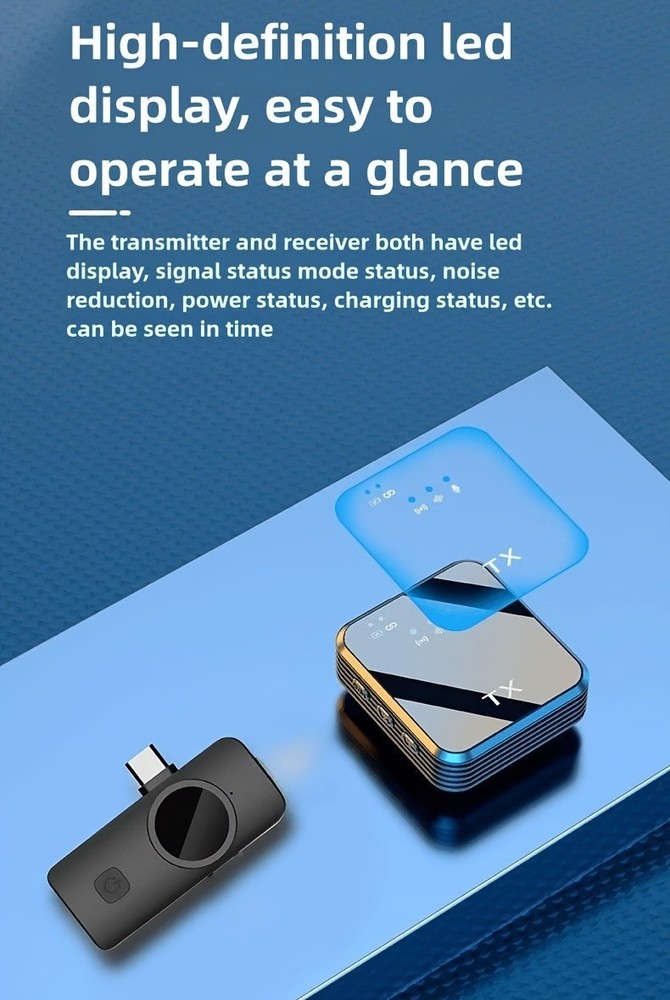 3 in 1 Mini Microphone for iPhone/Android/Camera Wireless Lavalier Microphone