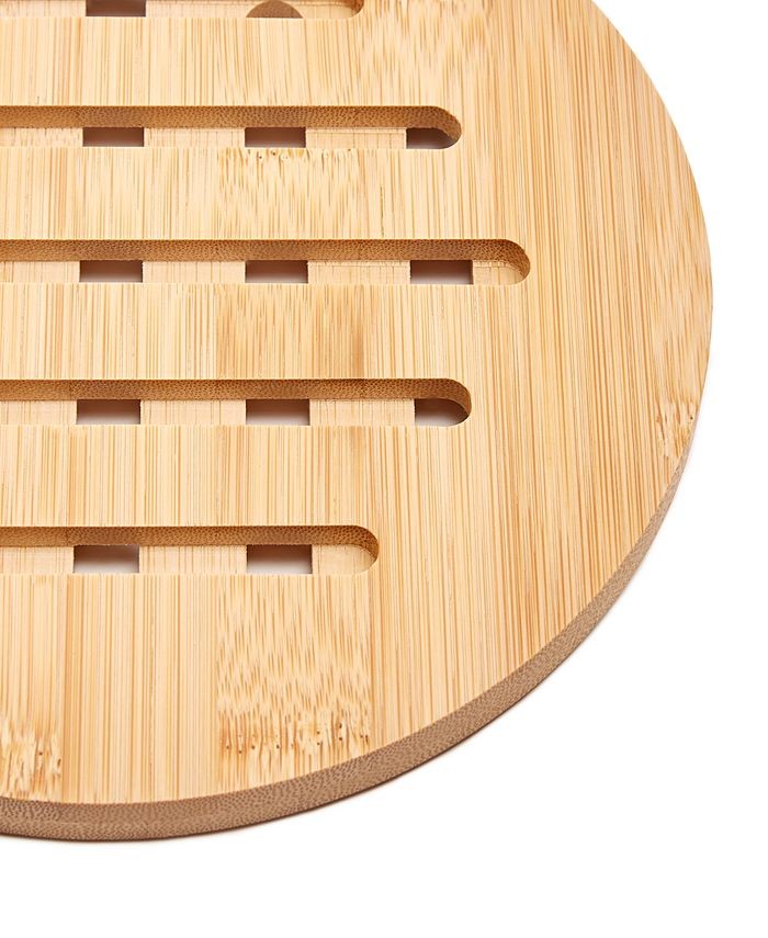 The Cellar 2-Pack Bamboo Trivet Set - White