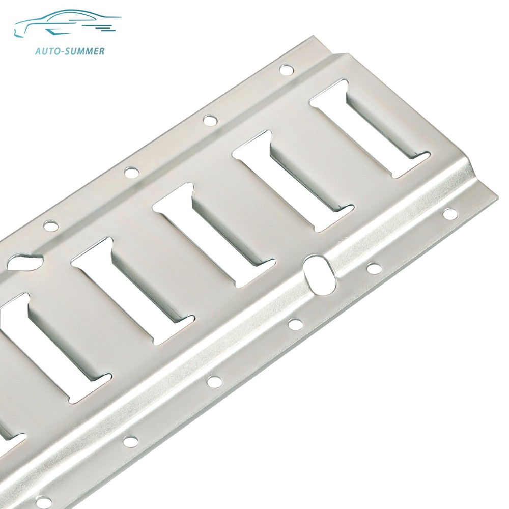 4pc Durable Carbon Steel E Track Tie Down Rail Kit Silver Galvanized Replacement