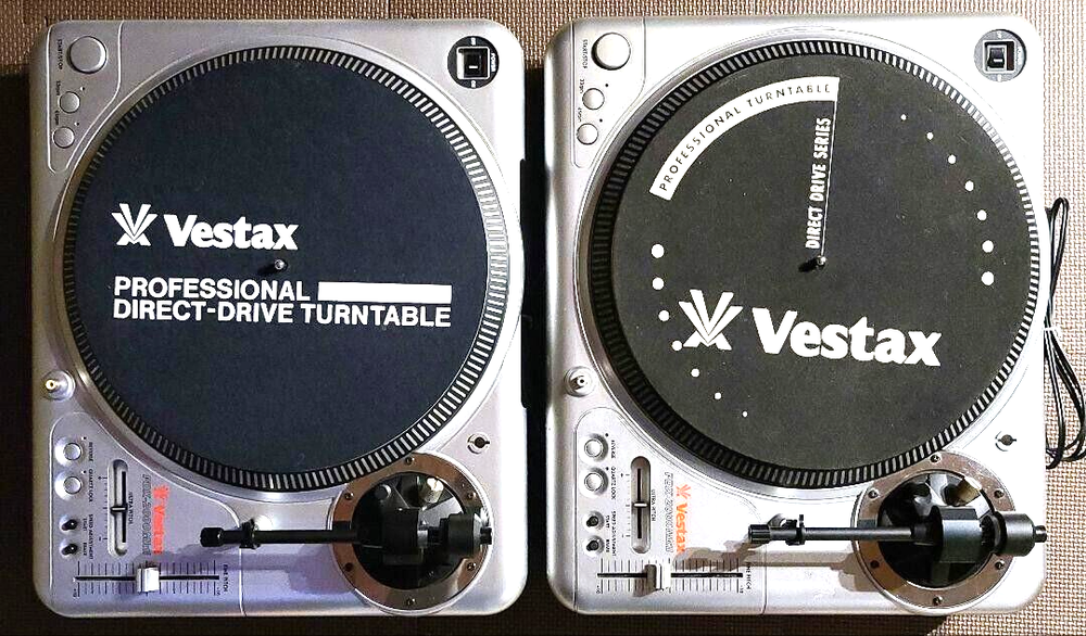Vestax PDX-2000MK2 Pair Direct Drive DJ Turntable System PDX 2000 MK2