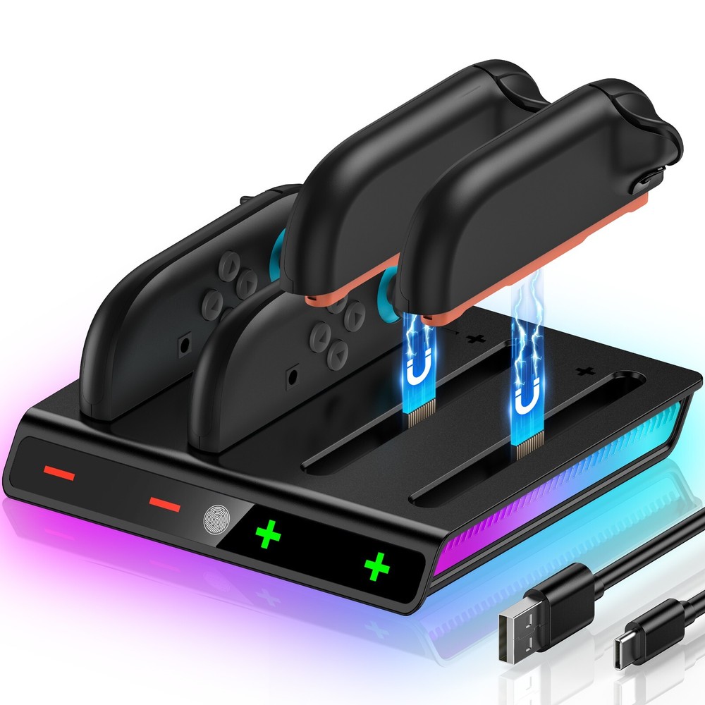 Charger Dock for Nintendo Switch 2 Joycon Controller w/Charging Cord&Indicator