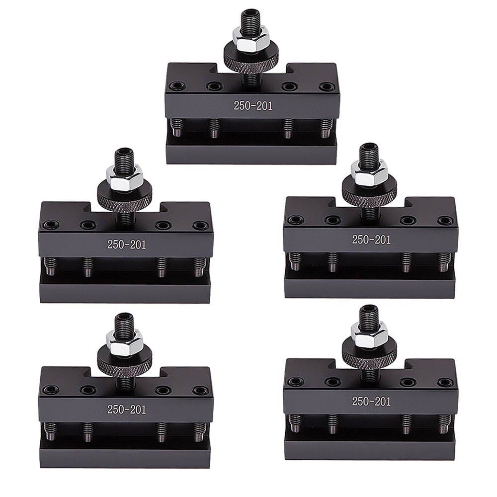 5-pcs Quick Change Turning & Facing Lathe Tool Post 1/4 - 5/8" square diamete