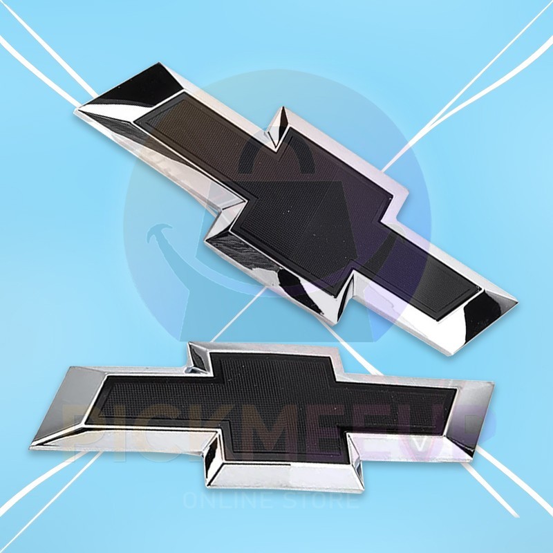 For Chevy Camaro 2016-2022 Custom Front & Rear Black Bowtie Emblems Gloss/Chrome