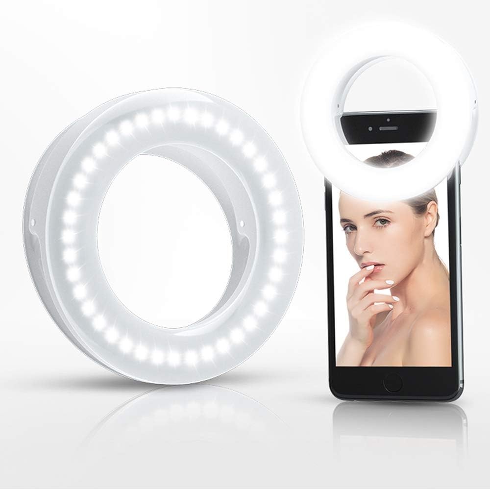 Portable 40 LEDs Selfie Ring Light With USB Charging 3 Lighting Modes for iPhone