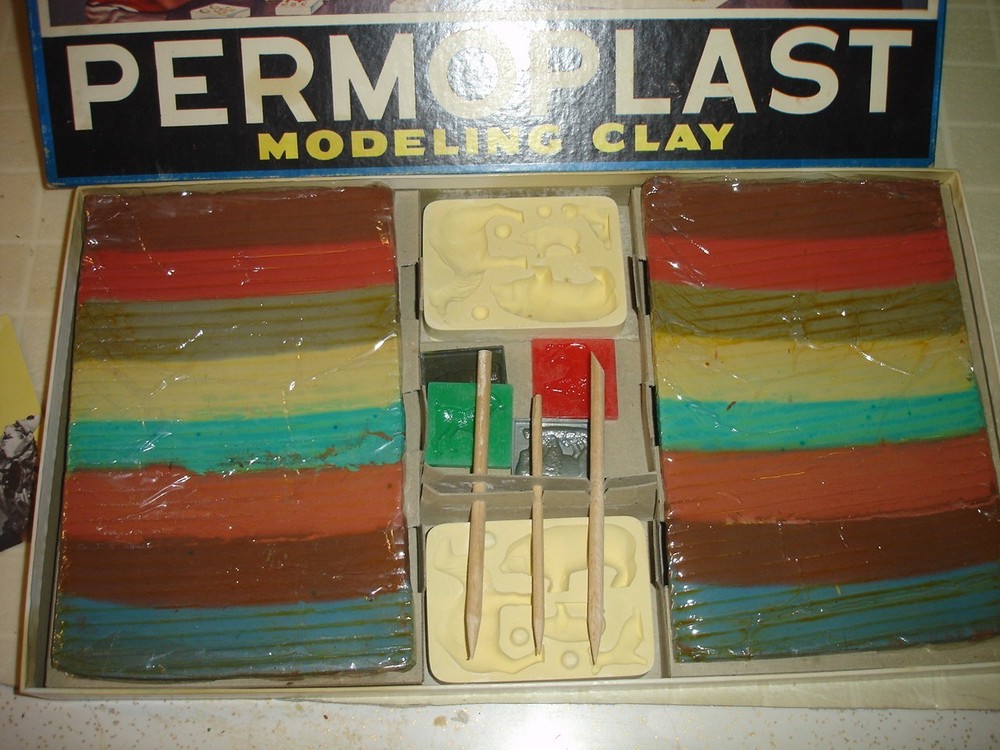 1950s AMACO PERMOPLAST modeling clay set Complete