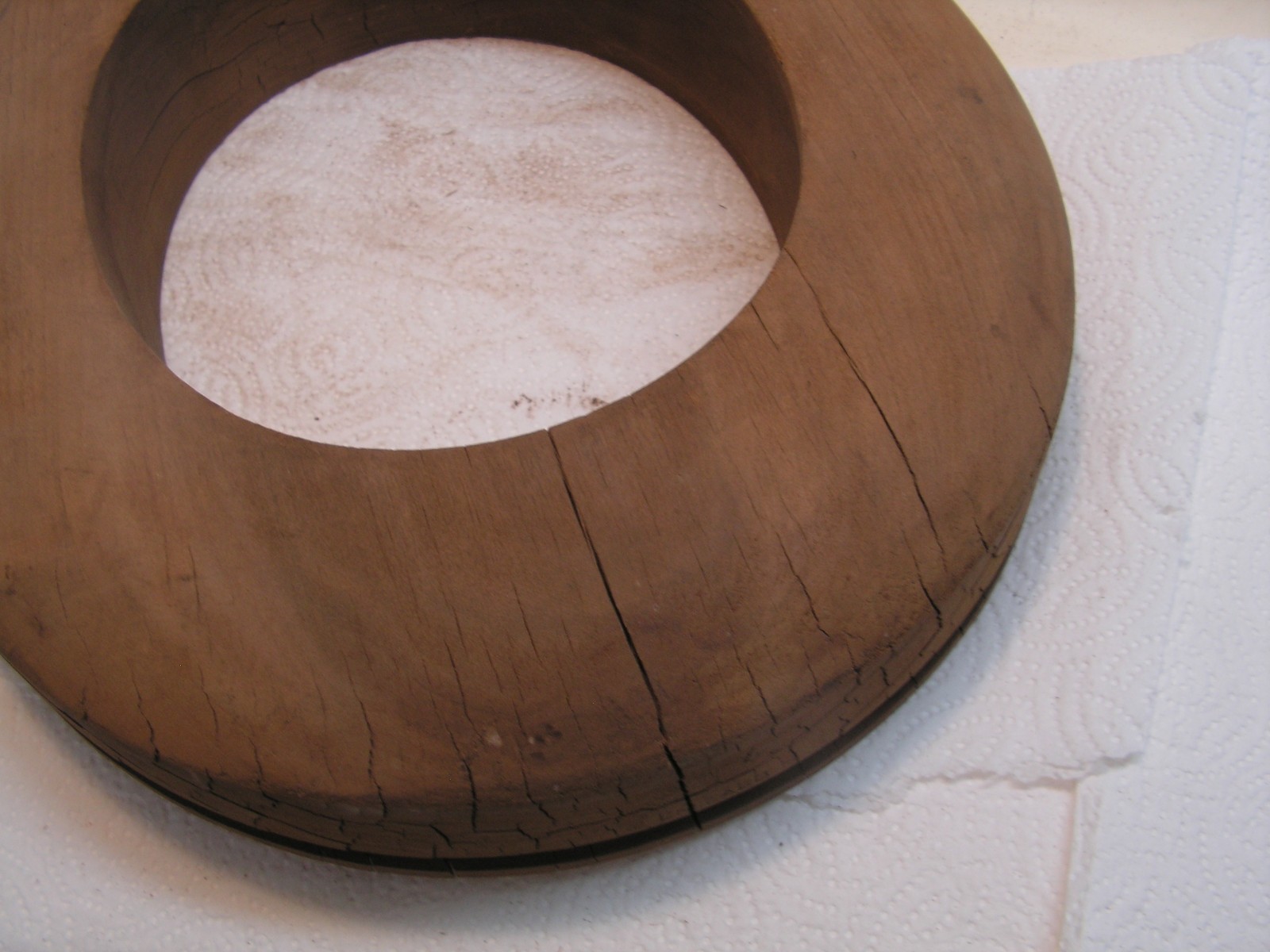 Antique Wooden Block Hat Brim Mold Millinery Form 32 6 3/4 2 5/8? 11" 12 5/8"