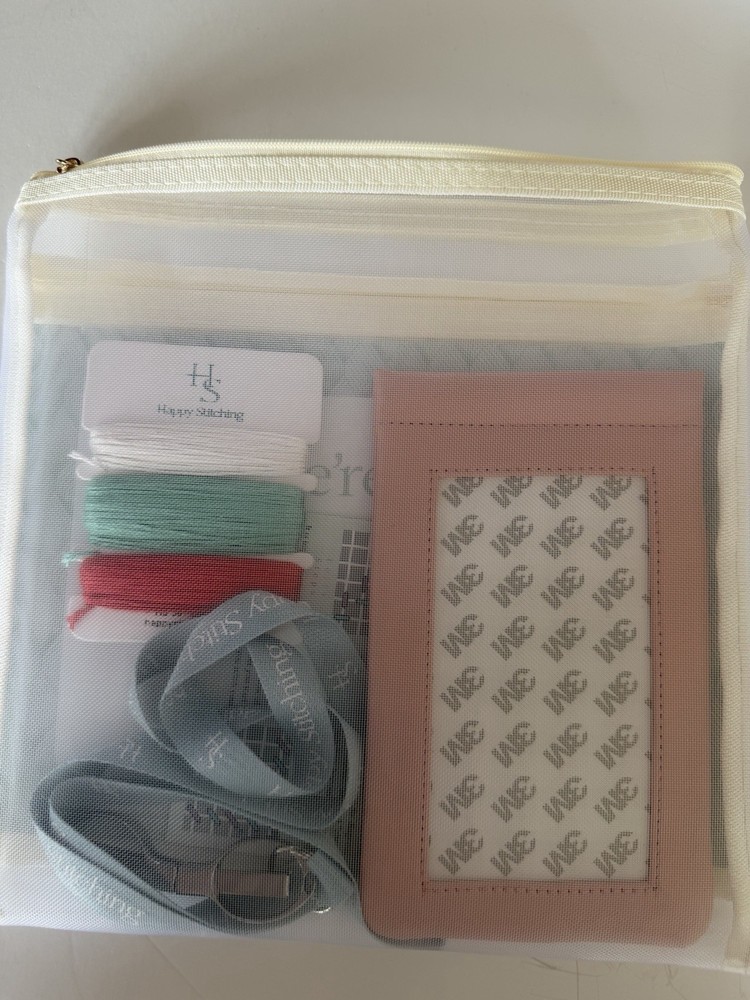 Zebra Leather Eyeglasses Case 13m Needlepoint Canvas Kit Threads Scissors Pouch