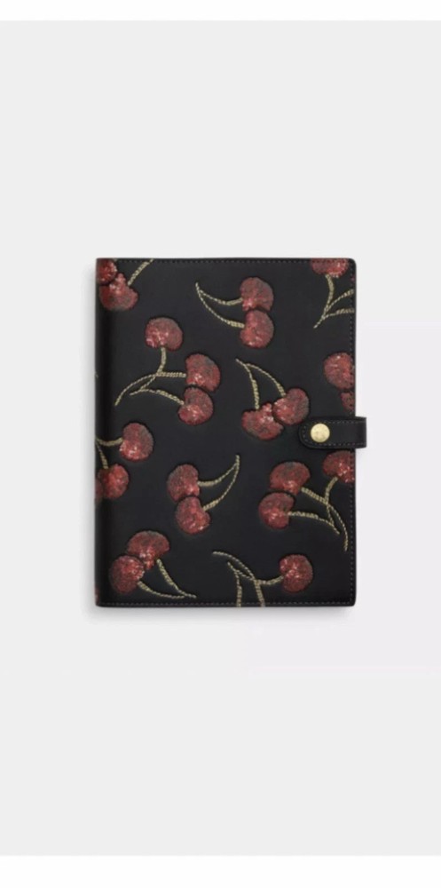 Coach Notebook With Cherry Print