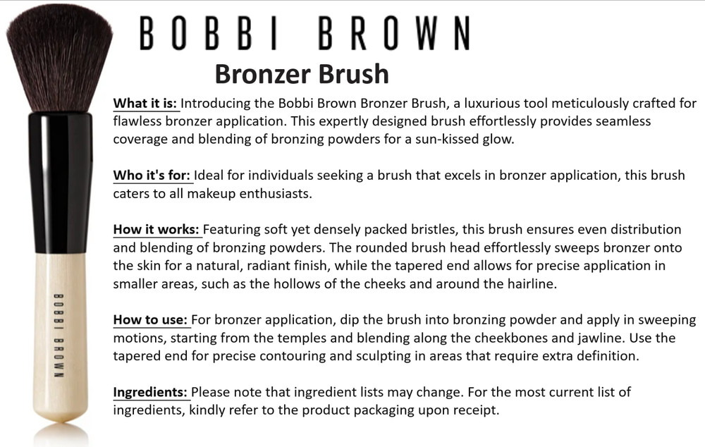 New BROWN BRONZER BRUSH NEW-Sealed Authentic100%