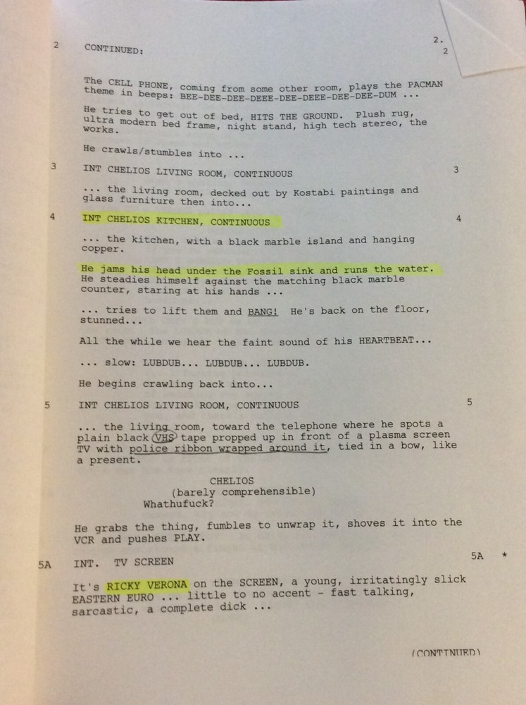 ORIGINAL SCRIPT CRANK JASON STATHAM DWIGHT YOAKAM CHESTER BENNINGTON