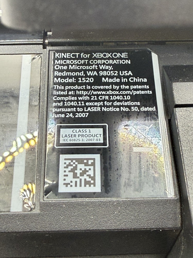 Microsoft Xbox One Kinect Wired Motion Sensor Black Model 1520 OEM