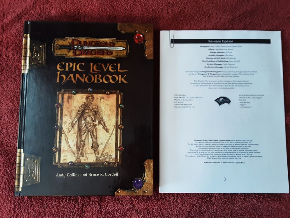 D&D: 3.5 Epic Level Handbook + Conversion Guide - NM Condition AD&D d20